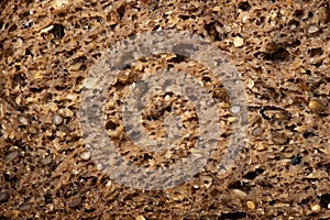 Whole grain bread texture background