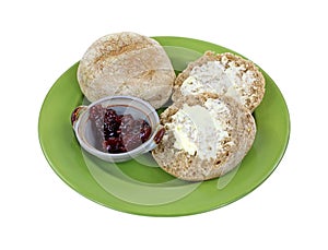 Whole Grain English Muffins Buttered