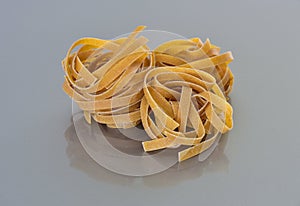 Whole grain pasta nests photo