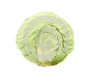 Whole green cabbage.