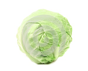 Whole green cabbage.