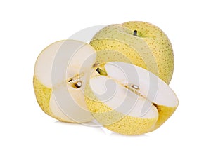 Whole and half of green diamon pear cuiyu pear or chinese pear