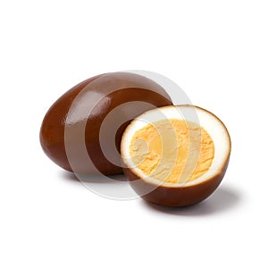 Whole and half soy sauce egg, Shoyu tamago