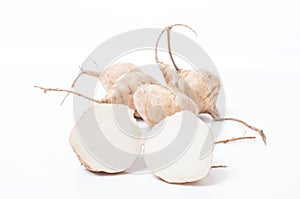 Whole Jicama isolated