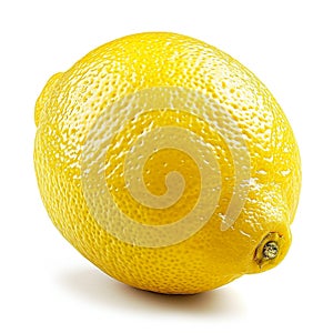 Whole lemon, clipping path, isolated on a white background