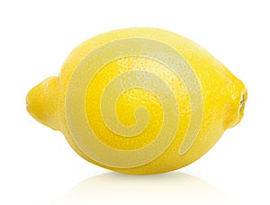 Whole lemon fruit on white background