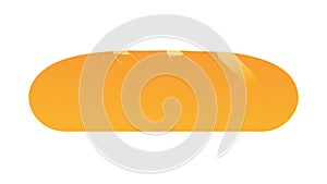 Whole Orange Fruit with Leaf Flat Icon, vector design Generative AI