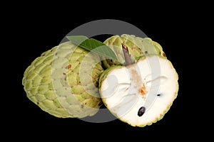 Whole and partial Cherimoya fruit photo