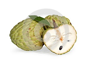 Whole and partial Cherimoya fruit photo