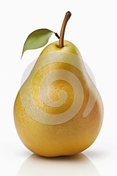 Whole pear on white background, generative AI