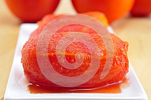 Whole peeled tomatoes photo