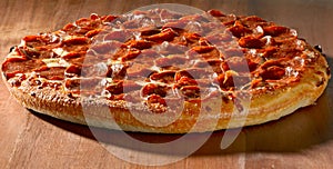 Whole pepperoni pizza