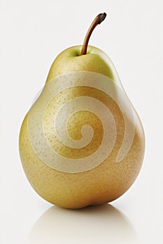 Whole pear on white background, generative AI