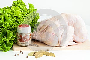 Whole raw chicken