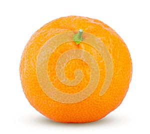 Whole ripe mandarin tangerine isolated on white background