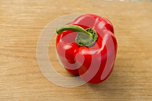 Whole ripe red sweet bell pepper