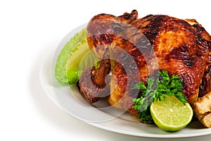 Whole roasted chicken