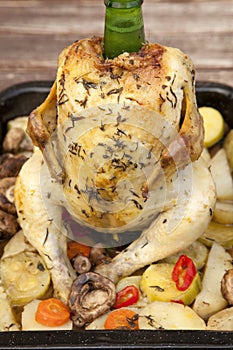 Whole roasted chicken