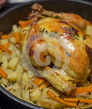 Whole roasted chicken