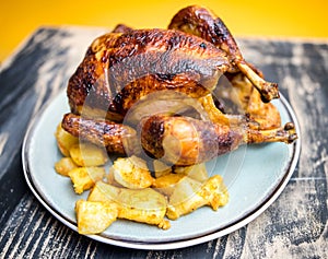 Whole roasted chicken