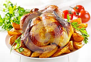 Whole roasted chicken