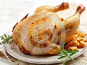 Whole roasted chicken