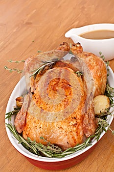 Whole Roasted Stuffed Turkey