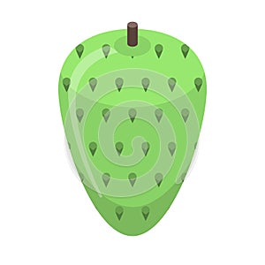 Whole soursop icon, isometric style