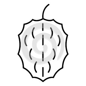 Whole soursop icon, outline style