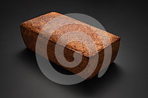 Whole Spelt Bread isolated on black background