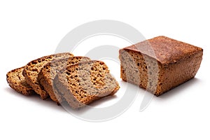 Whole Spelt Bread isolated on white background