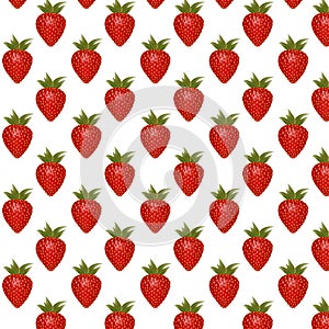 Whole strawberry seamless pattern. For sticker and t shirt design, posters, logos, labels, banners, stickers, product packaging