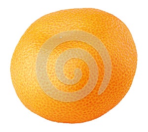 Whole tangerine or orange citrus fruit isolated on white