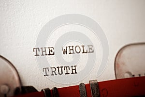 The whole truth phrase