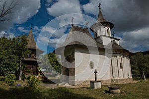 Whole view of the Church of the Holy Cross in Patrauti