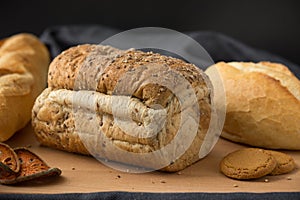 Whole wheat bread French baguette