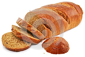 Whole wheat bread isolated