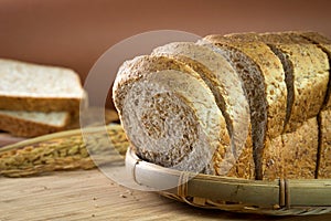 Whole wheat bread loaf