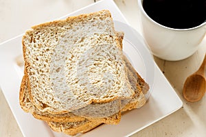 Whole wheat bread slice