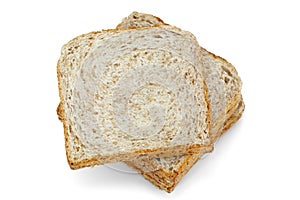 Whole wheat bread slices