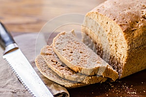 Whole Wheat Bread with Slices