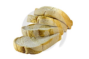 Whole wheat bread stack on isolated white background. Studio shot isolated.