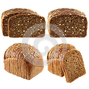 Whole wheat brown bread and Wholemeal Rye Bread