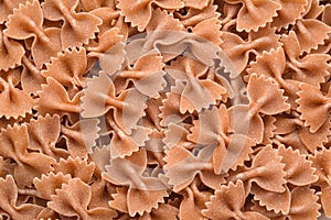 Whole wheat farfalle pasta