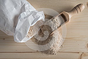 Whole Wheat Flour on Table Top