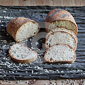 Whole wheat spelt sourdough bread