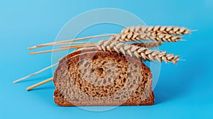 The slice of wholegrain bread.AI generated image