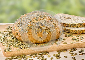 Wholemeal bread with pumpkin seeds