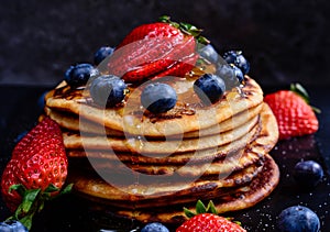 Wholemeal Pancakes with Berries