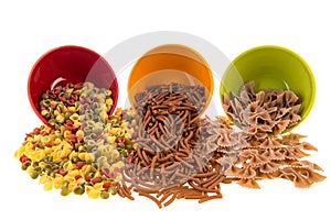 Wholemeal pasta assortment